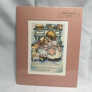 Vintage Jody Bergsma numbered signed Mother & Daughter matted print/picture/
